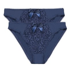 Lot de 2 slips en dentelle et microfibre Belis LA REDOUTE COLLECTIONS image