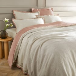 Alhanasia Washed Linen Duvet Cover with Double Fringe AM.PM image