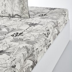 Signatures Palmeira 30cm High Cotton Percale 200 Thread Count Fitted Sheet LA REDOUTE INTERIEURS image