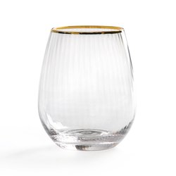 Set of 4 Lurik Ridged Drinking Glasses LA REDOUTE INTERIEURS image