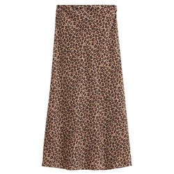 Jupe longue en satin mat, imprimé léopard LA REDOUTE COLLECTIONS image