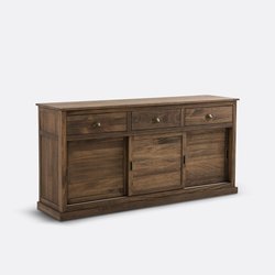 Buffet 3 portes, 3 tiroirs, pin massif, Lunja LA REDOUTE INTERIEURS image