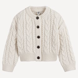 Gilet boutonné en grosse maille torsadée LA REDOUTE COLLECTIONS image