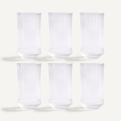 Lot de 6 verres à jus, en verre ciselé, ALUR AM.PM image