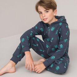 Sobrepijama polar con capucha con estampado de monstruos LA REDOUTE COLLECTIONS image