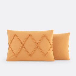Assa Ochre Tufted 100% Cotton Pillowcase LA REDOUTE INTERIEURS image