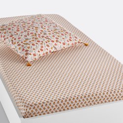 Bertille Floral 100% Cotton Fitted Sheet LA REDOUTE INTERIEURS image