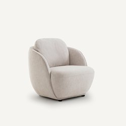 Sillón con forma de bola de tejido de algodón jaspeado, Alpine AM.PM image