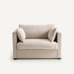 Sofá-cama 2 lugares, em linho enrugado, Neo Kinkajou AM.PM image