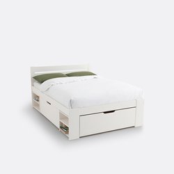 Cama com estrado, gavetas e mesas de cabeceira, Konni LA REDOUTE INTERIEURS image