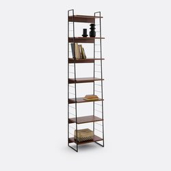 Regal Watford, Stahl und Nussbaumfurnier, H. 220 cm LA REDOUTE INTERIEURS image
