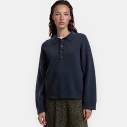 Pull col polo, en laine et coton mélangés LA REDOUTE COLLECTIONS image