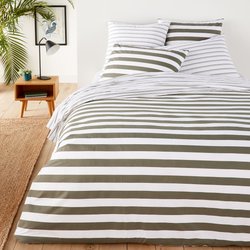 Canyon Striped 100% Cotton Duvet Cover LA REDOUTE INTERIEURS image
