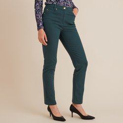 Pantalon droit 5 poches coton stretch ANNE WEYBURN image