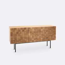 Madria 3-Door Oak Veneer Sideboard LA REDOUTE INTERIEURS image