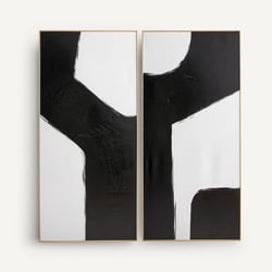 Lot de deux toiles peintes à la main, Dopio AM.PM image