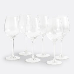 Set of 6 Pliso Pleated Glass Wine Glasses LA REDOUTE INTERIEURS image