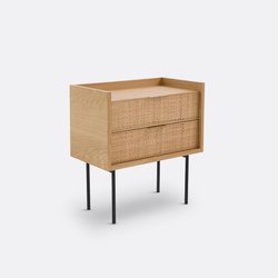 Louison Woven Rattan 2-Drawer Bedside Table LA REDOUTE INTERIEURS image