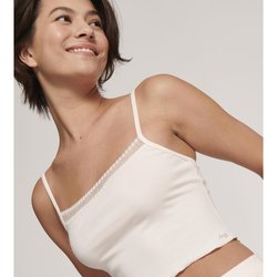 Бюстгальтер-топ укороченный Go Ribbed из хлопка SLOGGI image
