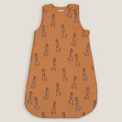 Giraffe Print Sleeping Bag in Organic Cotton Muslin LA REDOUTE INTERIEURS image
