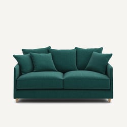 Sofá cama compacto de 3 plazas, en tejido jaspeado, LAZARE AM.PM image