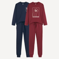 Комплект из 2 хлопковых пижам на скейтбордическую тему LA REDOUTE COLLECTIONS image