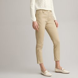 Cotton Ankle Grazer Trousers, Length 25" ANNE WEYBURN image