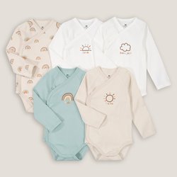 Confezione da 5 body a maniche lunghe LA REDOUTE COLLECTIONS image