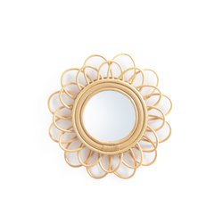 Miroir rotin forme fleur double Ø35 cm, Nogu LA REDOUTE INTERIEURS image