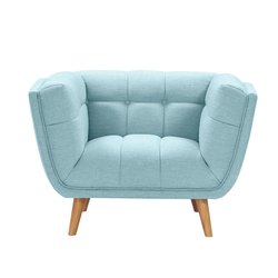 Fauteuil capitonné en tissu - CARMEN RENDEZ-VOUS DÉCO image