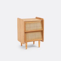 Taga 2-Drawer Canework Bedside Table LA REDOUTE INTERIEURS image