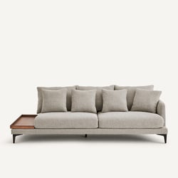 Demi-canapé avec plateau, en mélange texturé, MODERNISTE EMMANUEL GALLINA X AM.PM image