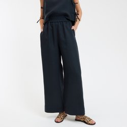 Linen Wide Leg Trousers, Made in France LA REDOUTE COLLECTIONS image
