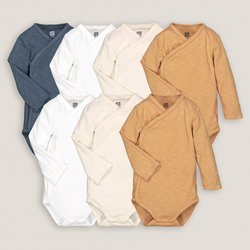 Комплект из семи распашонок для новорожденных с длинными рукавами LA REDOUTE COLLECTIONS image