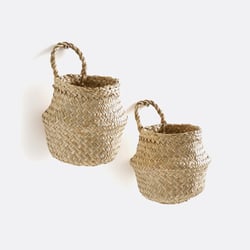 Set of 2 Rixy Woven Straw Wall Baskets LA REDOUTE INTERIEURS image