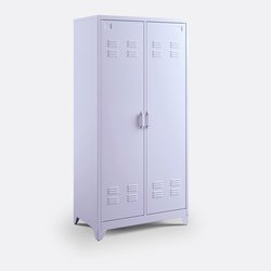 Hiba Industrial 2-Door Metal Storage Cabinet with Adjustable Shelves LA REDOUTE INTERIEURS image