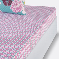 Floral 100% Cotton Fitted Sheet LA REDOUTE INTERIEURS image