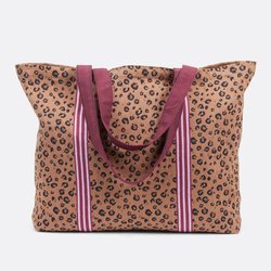 Tote Bag mit Leopardenmuster, gestreifte Henkel LA REDOUTE COLLECTIONS image