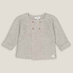 Gilet boutonné en point mousse LA REDOUTE COLLECTIONS image