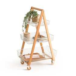 Стол вспомогательный на колесиках с тремя корзинами, Ocana SO'HOME image