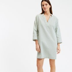 Camisa de dormir com estampado vichy LA REDOUTE COLLECTIONS image