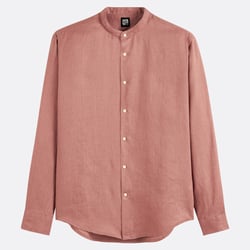 Signatures Aurele Linen Mandarin Collar Regular Fit Shirt LA REDOUTE COLLECTIONS image