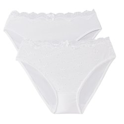 Pack of 2 Galya Knickers in Embroidered Cotton LA REDOUTE COLLECTIONS image