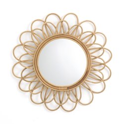 Miroir rotin forme fleur double Ø60 cm, Nogu LA REDOUTE INTERIEURS image