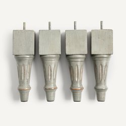 Lot de 4 pieds de sommier sculptés AM.PM image