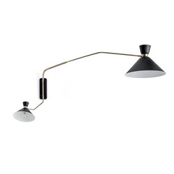 XL-Wandleuchte Zoticus, zweiflammig, Messing in Antik-Optik AM.PM image