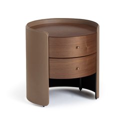 Firmo Walnut & Leather Bedside Table AM.PM image