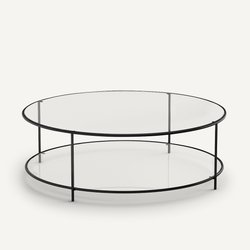 Sybil Tempered Glass Round Coffee Table AM.PM image