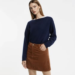 Jumper in Fine Cashmere Knit with Boat Neck LA REDOUTE COLLECTIONS image