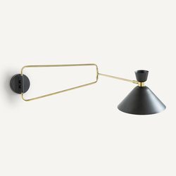 Zoticus Aged Brass Articulated Wall Light AM.PM image
